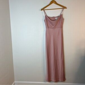 NWT Sachin + Babi Blush Pink Evening Gown Sleeveless Maxi Dress Satin Size 2
